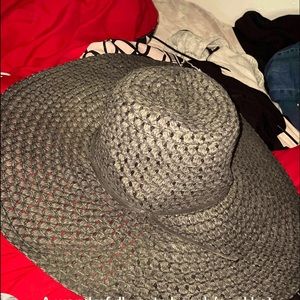 Straw big rimmed beach/pool hat